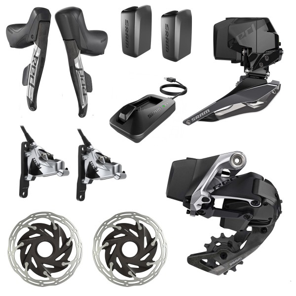 Sram Red eTap AXS 2X D1 HRD Centrelock Electrionic Wireless Groupset - 12 Speed